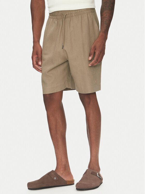 Emporio Armani Emporio Armani Šortky z materiálu EM000681 AF12356 U6189 Hnědá Regular Fit