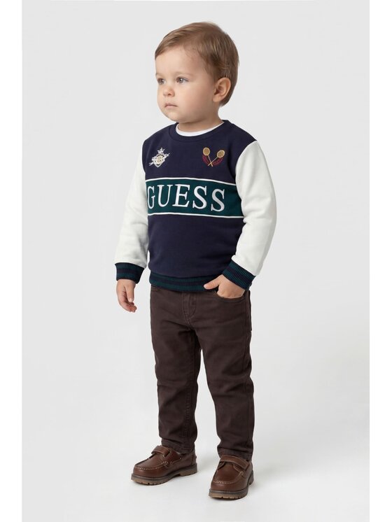 Guess Kids Guess Kids Spodnie materiałowe 183747 Brązowy Regular Fit