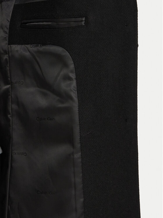 Calvin Klein Calvin Klein Vuneni kaput LV044H542G Crna Regular Fit