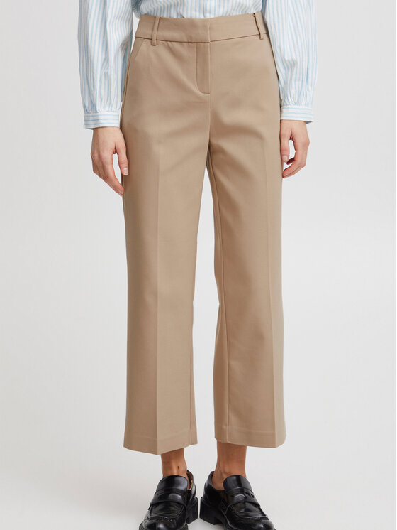 Fransa Fransa Hlače 20611919 Bež Regular Fit