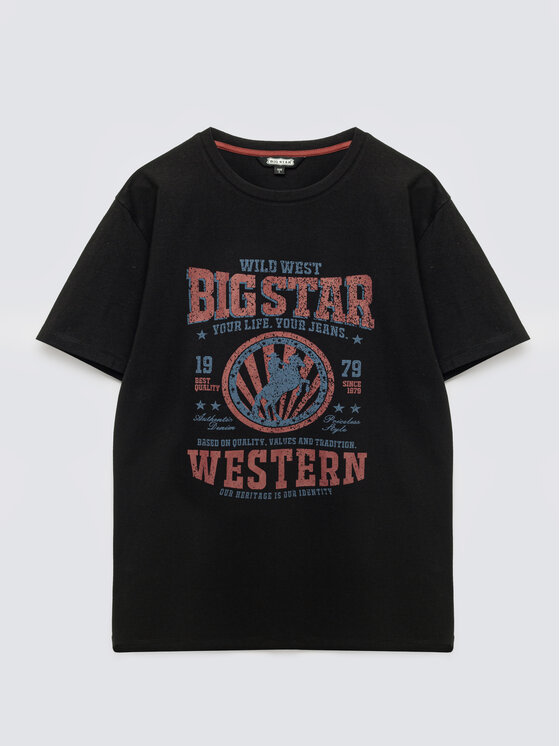BIG STAR BIG STAR T-Shirt WESTER Czarny Basic Fit