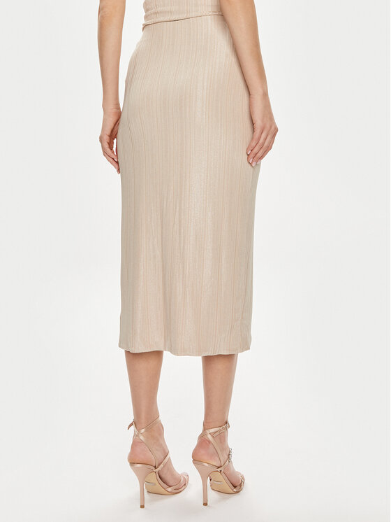 Guess Guess Spódnica midi Cristina W4GD73 KBYZ0 Beżowy Regular Fit
