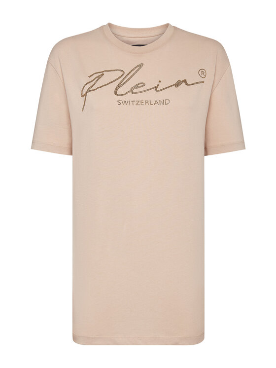 PHILIPP PLEIN PHILIPP PLEIN T-Shirt 4981 Beżowy Regular Fit