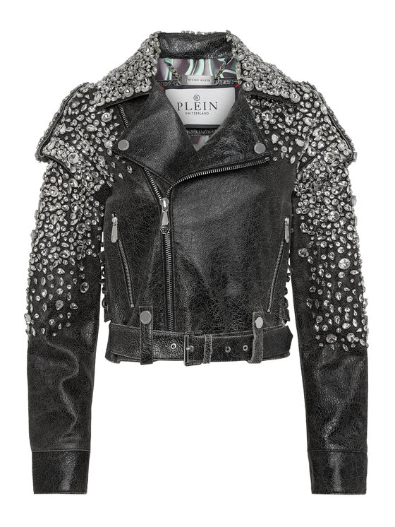 PHILIPP PLEIN PHILIPP PLEIN Kurtka skórzana 22931 Czarny