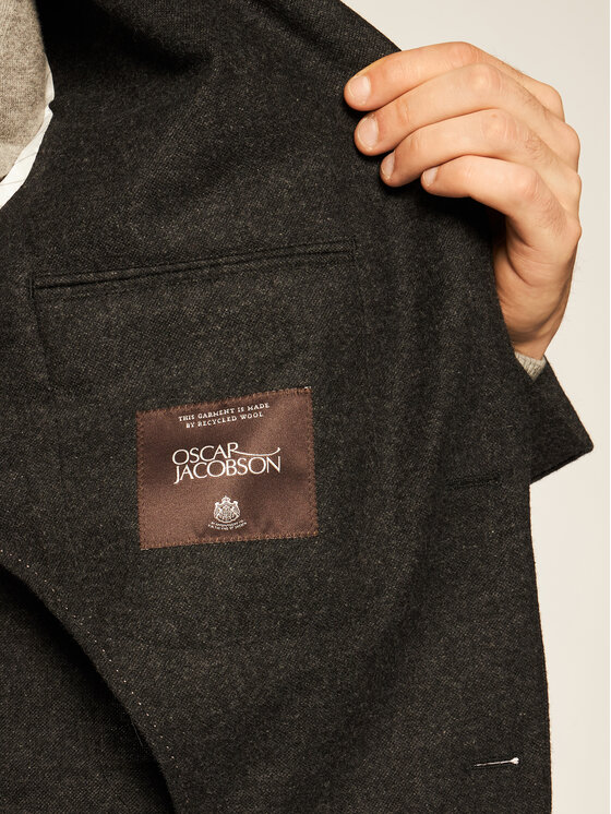 Oscar Jacobson Oscar Jacobson Zakó Egel Patch 3174 5323 Szürke Regular Fit
