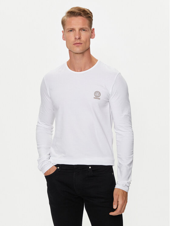 Versace Versace Longsleeve AUU01007 1A10011 Λευκό Regular Fit