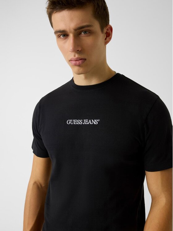Guess Jeans Guess Jeans T-Shirt M6GIZ3 KE942 Czarny Regular Fit