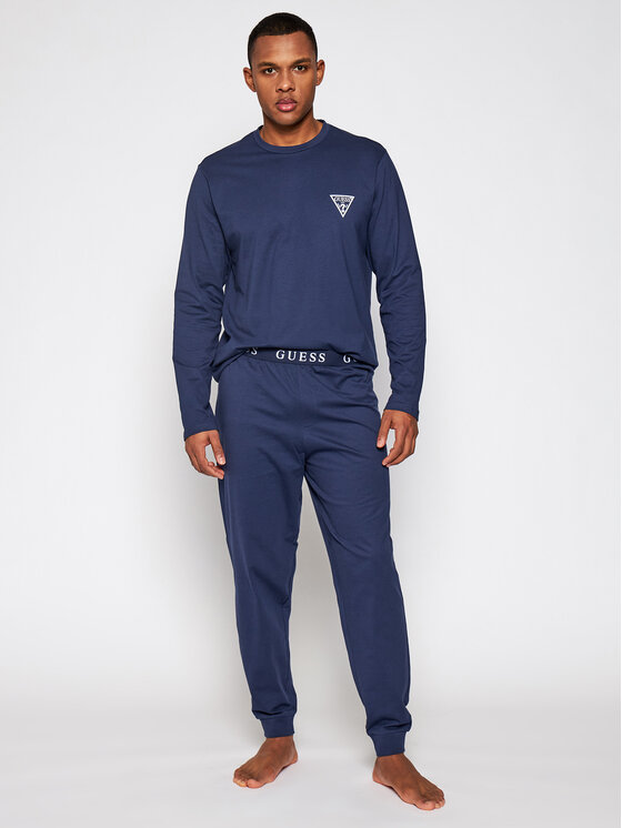 Guess Guess Piżama U0BX00 K8HM0 Granatowy Regular Fit