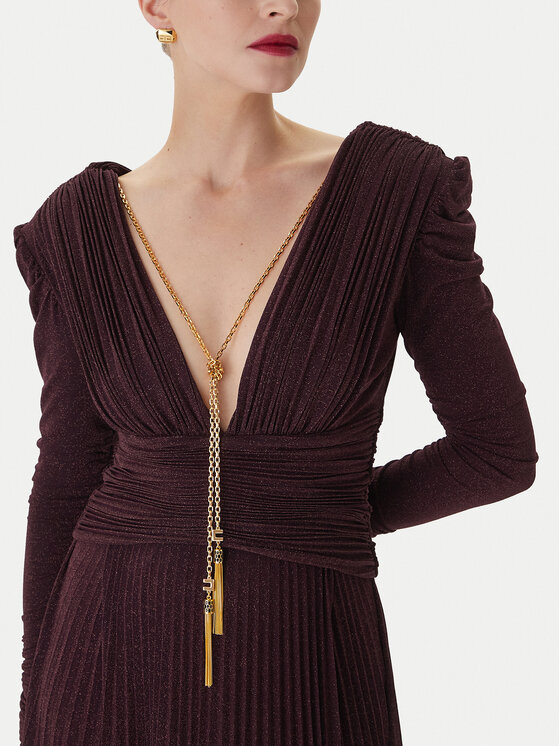 Elisabetta Franchi Elisabetta Franchi Večerní šaty AB-R40-57E2-V850 Bordó Regular Fit