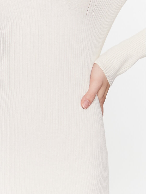 Edited Edited Kötött ruha Sunna EDT6713001000002 Ekru Slim Fit