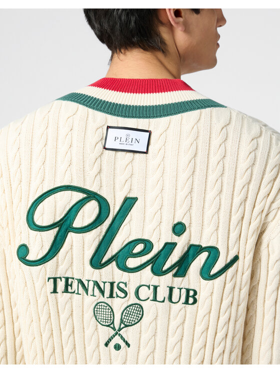 PHILIPP PLEIN PHILIPP PLEIN Sweter 30483 Biały Regular Fit