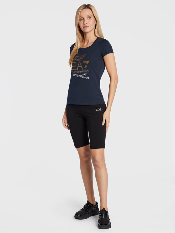 T-shirt 6LTT27 TJDLZ 1554 Blu scuro Regular Fit