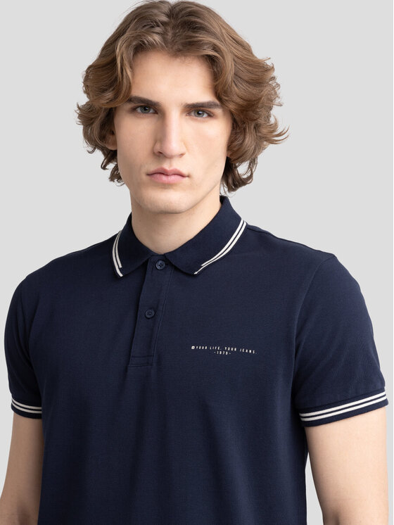 BIG STAR BIG STAR Polo WLADYM_403_150 Granatowy Basic Fit