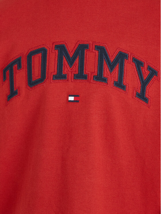 Tommy Hilfiger Tommy Hilfiger T-Shirt Varsity KB0KB08666 Czerwony Regular Fit