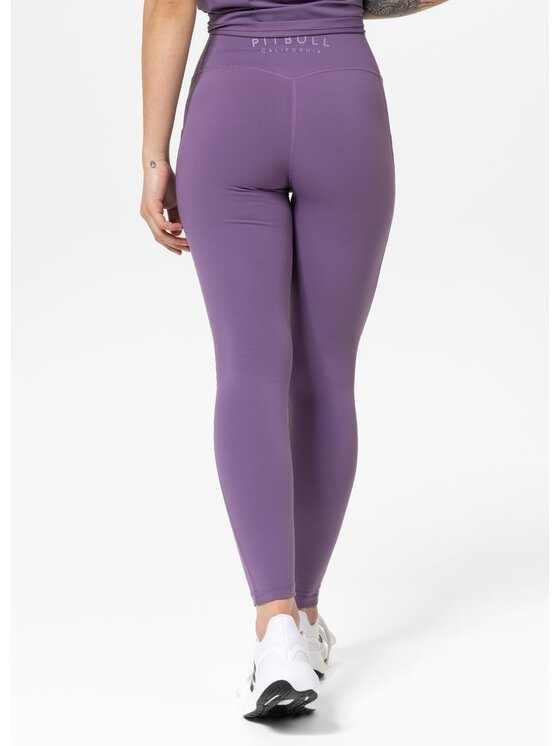 PITBULL PITBULL Legginsy Legginsy sportowe damskie AVENIDA M Fioletowy Regular Fit