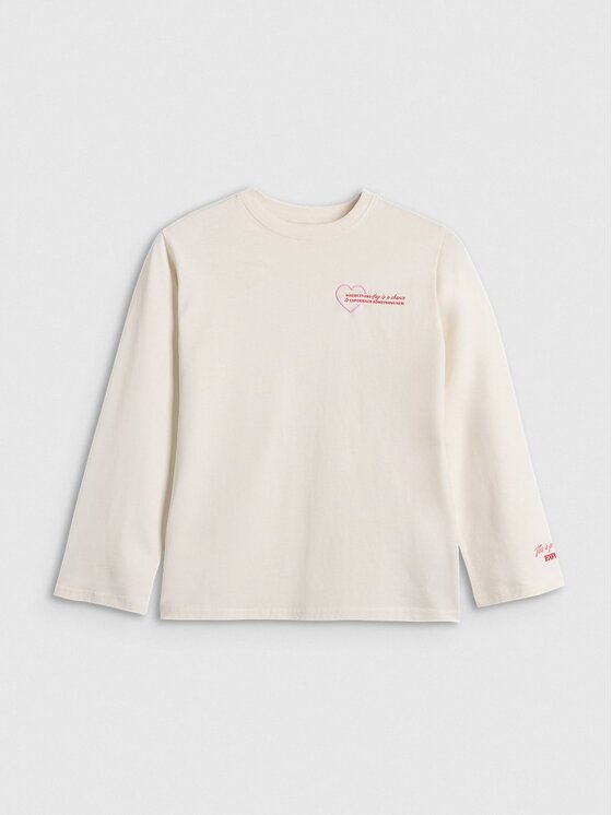 4F 4F Longsleeve 4FJRAW25TLONF589-11S Bianco Oversize
