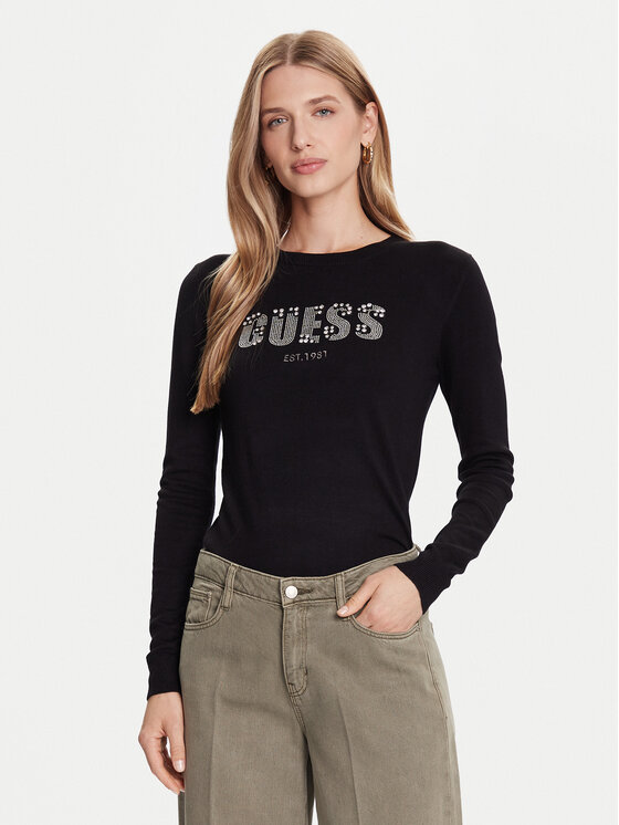 Guess Guess Sweater W5BR40 Z2NQ2 Fekete Regular Fit