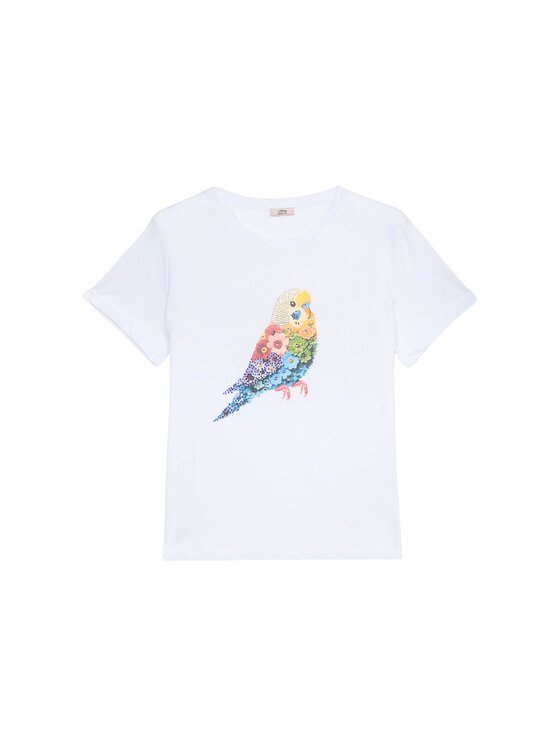 Oltre Oltre T-Shirt G028J004500N011 Biały Regular Fit