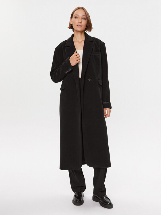 Herskind Herskind Vilnonis paltas Wanda 4908816 Juoda Oversize