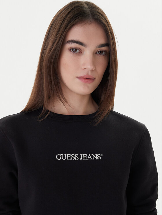 Guess Jeans Guess Jeans Felpa W4YQ10 KC811 Nero Classic Fit