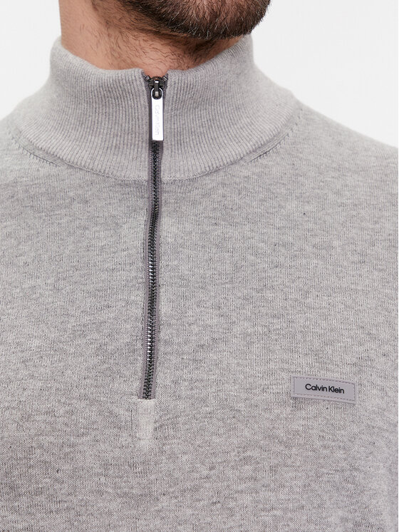 Calvin Klein Calvin Klein Sweter K10K112735 Szary Regular Fit