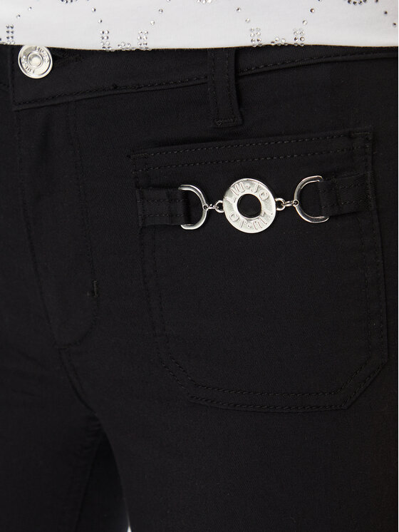 Liu Jo Liu Jo Bavlnené nohavice MA4291 T7144 Čierna Slim Fit