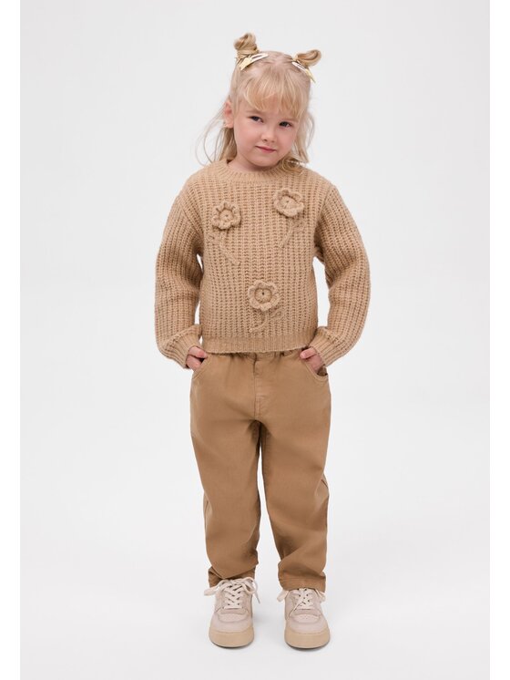 minoti minoti Spodnie materiałowe 32PANT101 Brązowy jasny Regular Fit