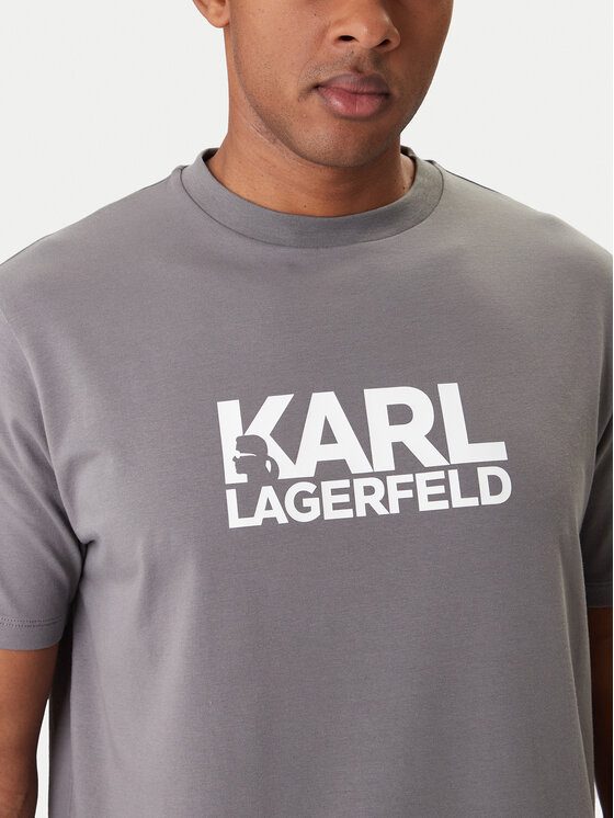 KARL LAGERFELD KARL LAGERFELD T-shirt 755780 561235 Siva Regular Fit