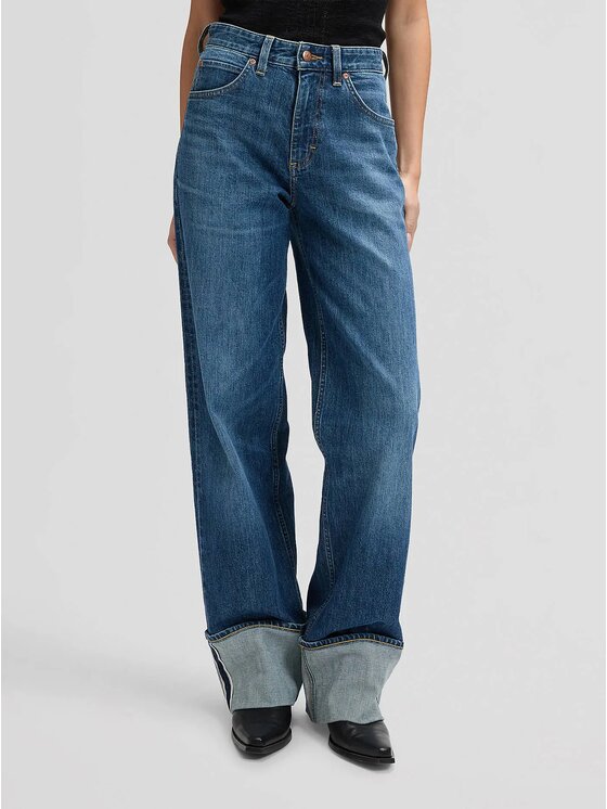 Lee Lee Jeansy RIDER LOOSE Niebieski Loose Fit