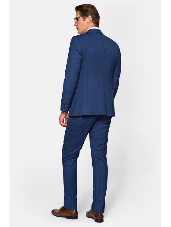 Lancerto Lancerto Garnitur Gabon Granatowy Regular Fit