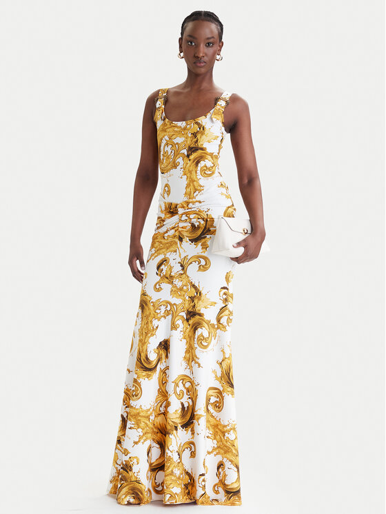 Versace Jeans Couture Versace Jeans Couture Ежедневна рокля 80HAO970 JS550 Бял Slim Fit