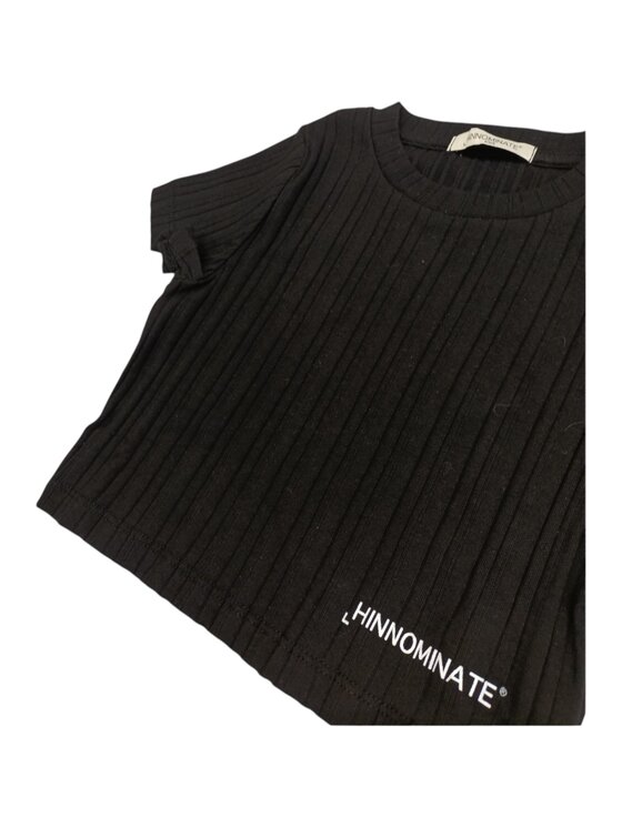 Hinnominate Hinnominate T-shirt q-bab-69109 Nero Regular Fit