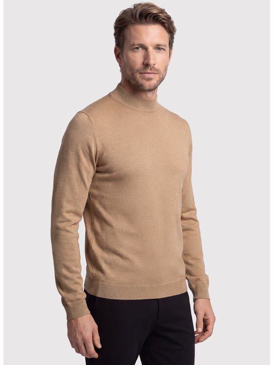 Pako Lorente Pako Lorente Sweter P26WN-2X-015 Beżowy Classic Fit