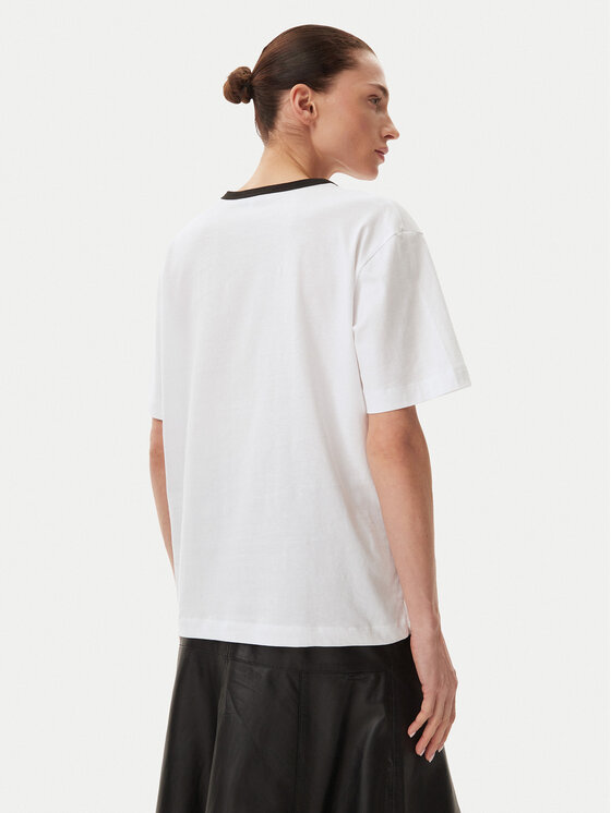 Munthe Munthe T-shirt Flisha 251111525166 Bijela Loose Fit