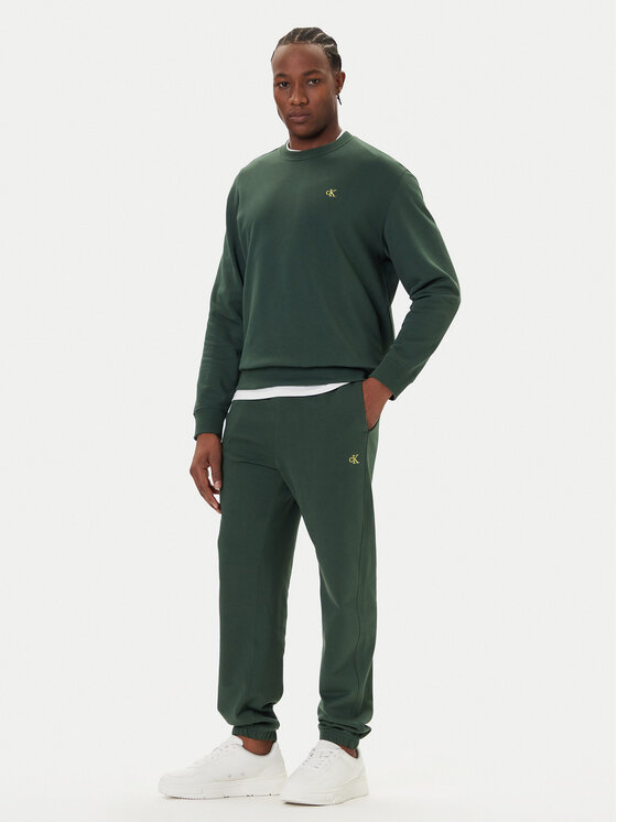 Calvin Klein Jeans Calvin Klein Jeans Pantaloni trening LV04RD241G Verde Regular Fit