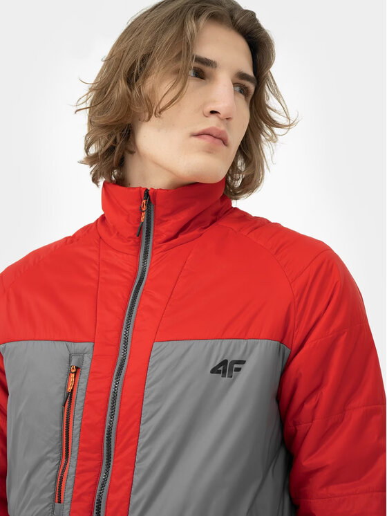 4F 4F Vatovaná bunda 4FSS23TDJAM053-62S Červená Regular Fit