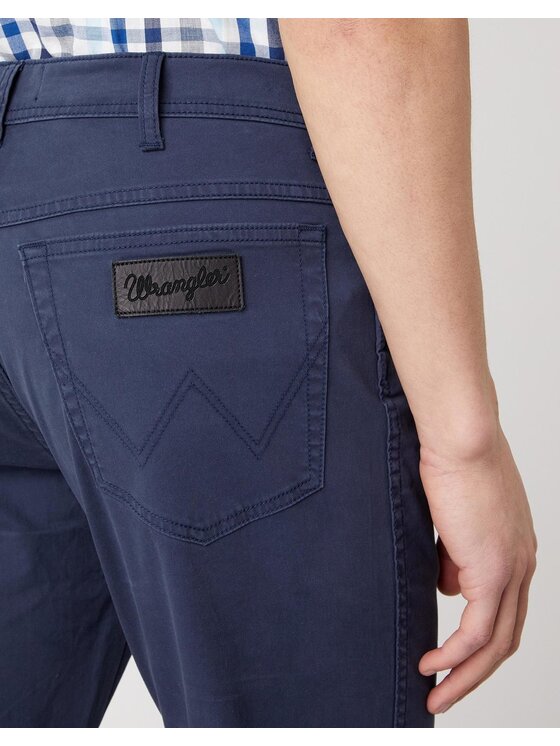Wrangler Wrangler Spodnie materiałowe TEXAS SLIM Niebieski Slim Fit