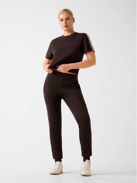 Guess Guess Marškinėliai V3RI08 I3Z14 Ruda Regular Fit