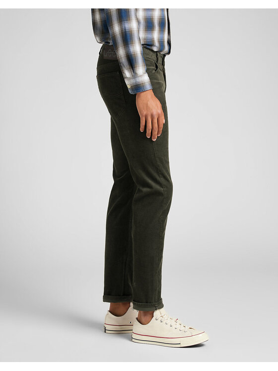 Lee Lee Pantaloni di tessuto DAREN ZIP FLY Verde Straight Fit