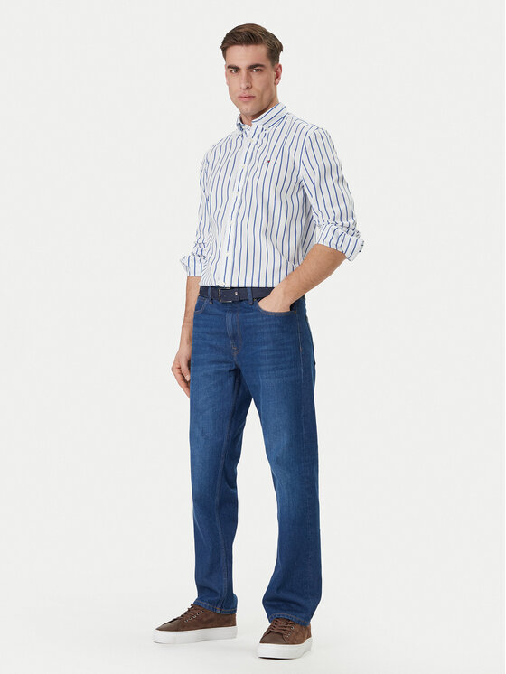 Tommy Hilfiger Tommy Hilfiger Риза MW0MW42441 Син Regular Fit
