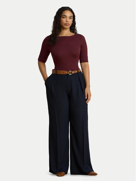 LAUREN RALPH LAUREN LAUREN RALPH LAUREN Bluzka 200654963196 Bordowy Slim Fit