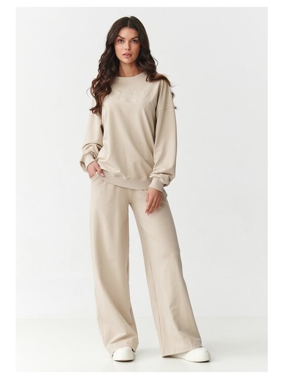 Makadamia Makadamia Dres M890 Beżowy Oversize