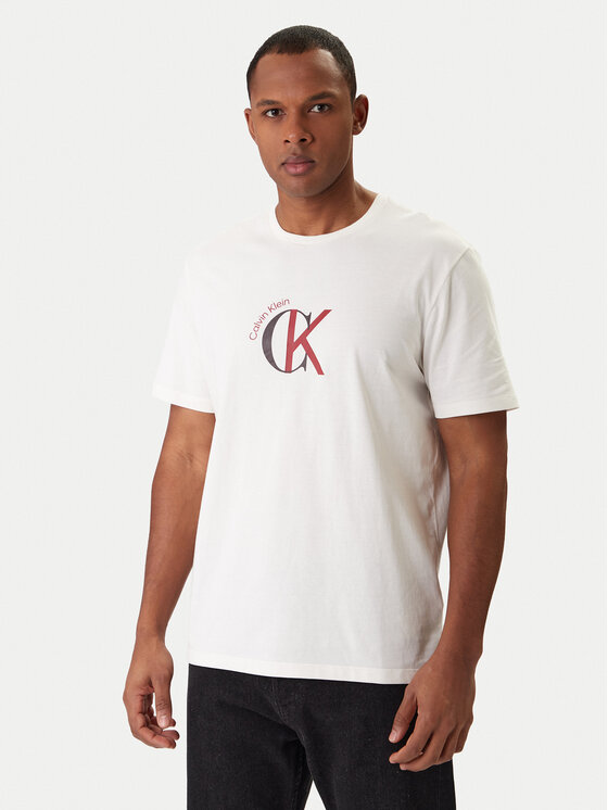Calvin Klein Jeans Calvin Klein Jeans T-Shirt 2Tone Graphic LV14RE829G Weiß Regular Fit