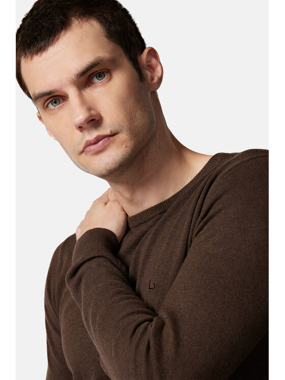 Lancerto Lancerto Sweter Tony SW073223000074 Brązowy Regular Fit