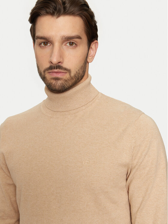 Bugatti Bugatti Rollkragenpullover 7700 65520B Beige Regular Fit
