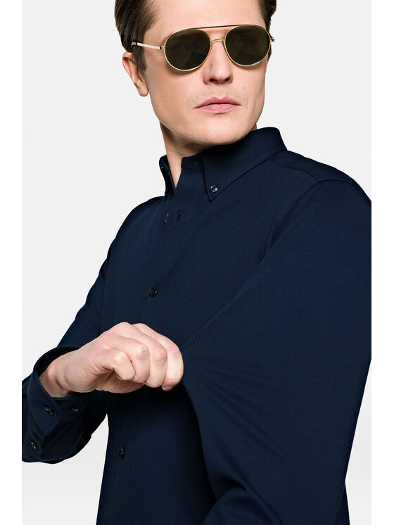 Lancerto Lancerto Koszula Esme KO073222000022 Granatowy Slim Fit
