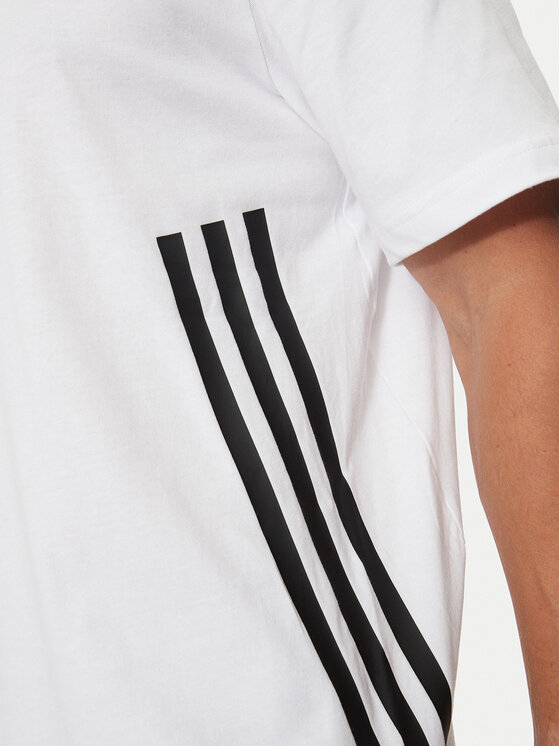 adidas T shirt Future Icons 3 Stripes JJ4159 Bianco Regular Fit Modivo