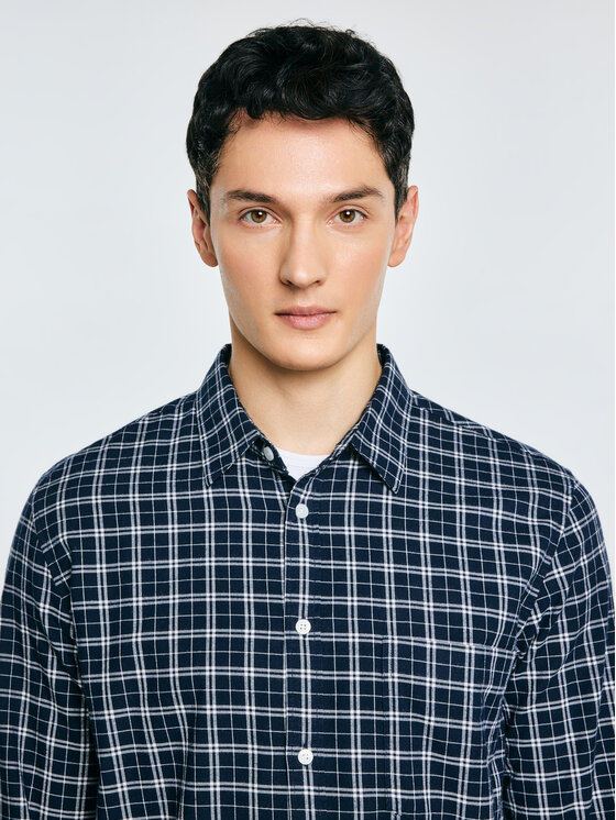BIG STAR BIG STAR Koszula MERIDENISONI Granatowy Basic Fit