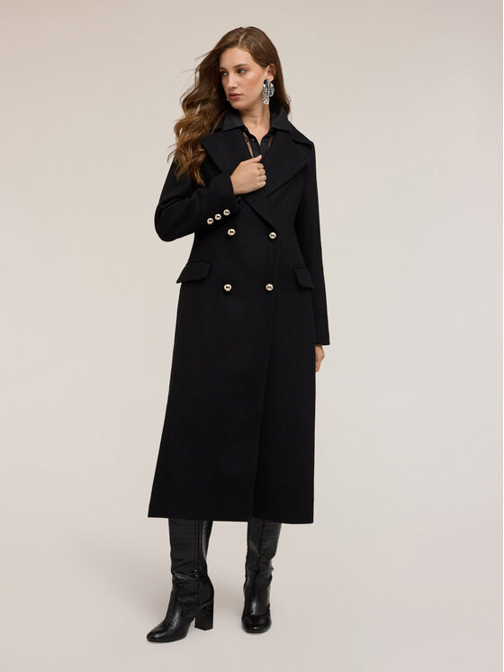 Motivi Motivi Cappotto invernale 0097Q000618N033 Nero Regular Fit