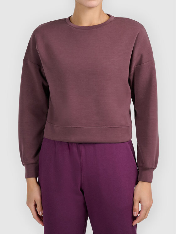4F 4F Bluza 4FWAW26TSWSF2658-80S Brązowy ciemny Active Fit